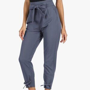 GRACE KARIN Womens Casual High Waist Pencil Pants with Pockets Bow-Knot Cropped